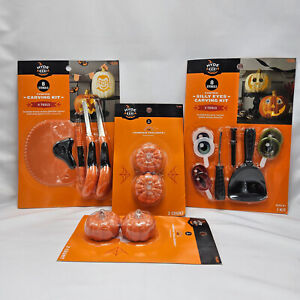 Pumpkin Carving Kit | Jack O Lantern Kit | Halloween | 2 Carving Kits + 4 LEDS