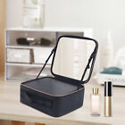 Portable Makeup Travel Case With Mirror Cosmetic Organizer Storage Bag
