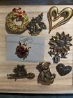 Lot Of 8 Mixed Brooches