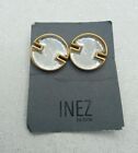 Inez By Boe 14k Gold Filled Geometric Glass Post Earrings Modernist Art Deco