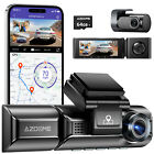AZDOME 4K+1080P+1080P 3Channel Dash Cam 5GHz WiFi GPS Dual Parking Mode3.19
