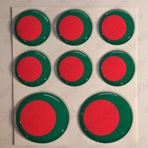 Stickers Bangladesh Gel Domed Resin 3D Flags Bangladesh Vinyl Sticker Decals Car