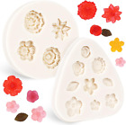 Flower Molds Silicone Polymer Clay Fondant Shape Cake Candy DIY Decor Tool 2 PCs