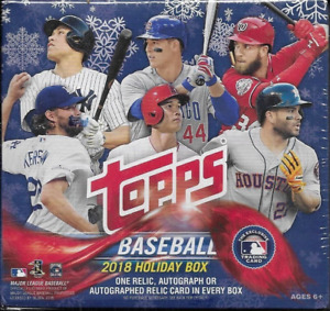 2018 Topps Holiday Baseball Factory Sealed 10 Pack Mega Box