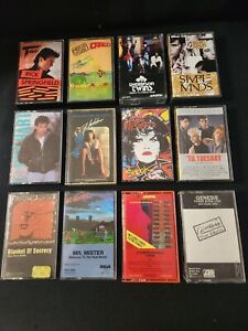 1980s Cassette Tape Lot of 12 New Wave Rock Genesis Men At Work Free Shipping