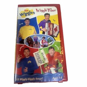 The Wiggles Wiggle Time VHS Tape 16 Wiggly-Giggly Songs! Clam Shell Case
