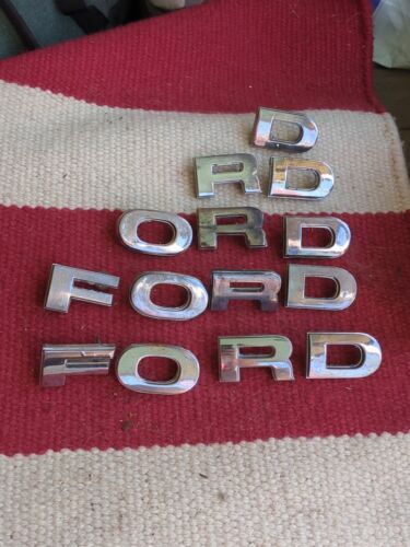 Vintage Salvage 1977 To 1983 Ford Bronco Hood Emblems Letters Lot