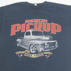 American Pickup Truck T-Shirt Classic Trucks Hot Rod Blue Large