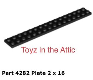Lego 1x 4282 Black Plate 2 x 16 Polaris 1 Space Lab 6972