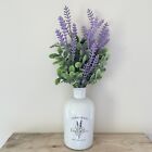 New ListingHandmade Faux Lavender Floral Arrangement In Glass Vase Artificial Flowers