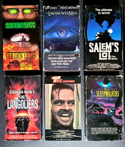 New ListingStephen King VHS LOT Langoliers promo, The Shining, Sleepwalkers, Lawnmower Man