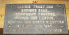 HARRIS TRUST AND BANK CHICAGO and NORTH WESTERN RAILWAY COMPANY Cast Metal PLATE