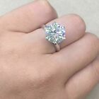5.00 Ct Round Cut Real Treated Diamond Solitaire Engagement Ring 925 Silver