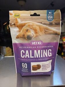 Vet IQ Calming Balanced Behavior 60 Soft Chews for Dogs, Anxiety   EXP 1/26 Usa