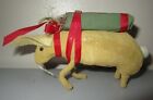 Antique Vintage Paper Pulp Mache Easter Bunny Rabbit w/ Carrot Backpack