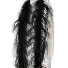 Ostrich Feather Boa - 2Yards Long Boas for Halloween Party,DIY 1Ply Black