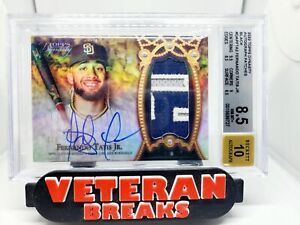 2022 TOPPS DYNASTY FERNANDO TATIS JR GAME USED 3-COLOR PATCH AUTO 1/5