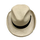 Dobbs Straw Hat Color Natural Oval 7 1/4 Brim 3 Inch Fedora Rosebud? PRTIK- R