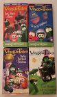 Veggie Tales VHS Lot of 4 Tapes Saved Christmas, Forgive Them, Neighbor, Rack...