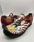 Dr Martens Skull Mary Jane Courtney T Strap Women's 8 Canvas Shoes RARE