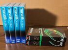 Mixed Lot of 6 Maxell/Fuji 6 Hour T-120 High Quality VHS Blank Tapes new/sealed