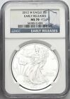 New Listing2012 W BURNISHED SILVER EAGLE WITH W MINT MARK EARLY RELEASES NGC MS70