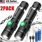 Super Bright LED Tactical Flashlight Zoomable Rechargeable