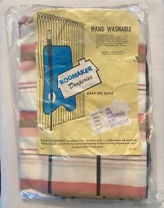 Vintage 70s Pink Plaid Pinch Pleat Curtain 63x48 Roomaker Draperies NOS 1 Panel