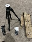 Manfrotto 190XV Tripod w/ 222 Joystick Head Military Case And Spike Feet