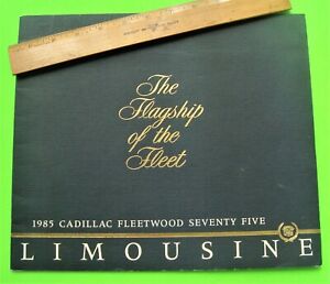 1985 CADILLAC FLEETWOOD 75 FLAGSHIP LIMOUSINE PRESTIGE 20-pg CATALOG Brochure