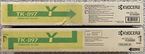 Two OEM Kyocera TK897Y Yellow Toner Cartridge - Sealed NIB & Free Shipping (2)