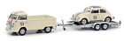 1/43 Schuco VW Transporter T1b with trailer and Beetle #53 Suit Trax Ace Armco