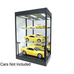 Car Display Case Acrylic LED Light 3 Tier Adjust Model Toy 1/18 Diecast Cabinet