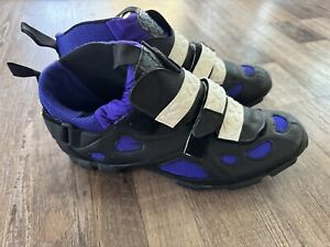 Adidas Cycling Shoes/ Boots Men’s Size 8.5, Black/ Purple/ White