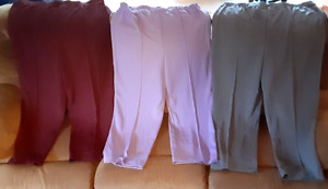 Lot 3 BARRY ASHLEY Polyester NWT Dress Stretch Pant 30 & 32W 44-46 waist 3 color