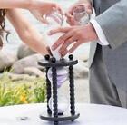The Wedding Day in Black Unity Sand Ceremony Hourglass by Heirloom Hourglass