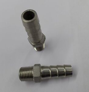 HB025050 STAINLESS STEEL HOSE BARB 1/4