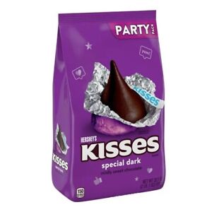 New ListingHershey's Kisses SPECIAL DARK Mildly Sweet Chocolate Candy, Party Pack 32.1 oz