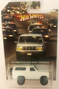 OJ Simpson  '85 FORD BRONCO CUSTOM Hot Wheels w/Real Riders Rubber Wheels