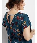 Maurice’s plus size teal colored keyhole neck floral dress Size 2x