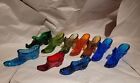 Lot of 10 Fenton and Mosser Glass Slippers Vintage