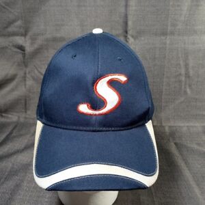 Big Accessories Blue Baseball Cap Syleized S Logo Hat Adjustable Stitched Swag