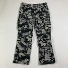 Levis Pant Mens 34 x 26 Gray Camo Ace Cargo Twill Chino Cotton Camouflage Army