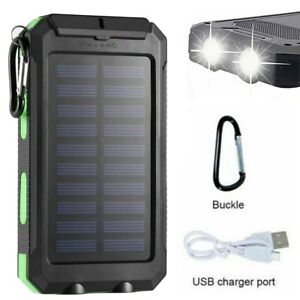 Super 20000mAh USB Portable Charger Solar Power Bank for iPhone Cell Phone 2023