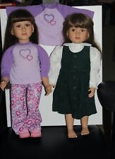 New ListingMy Twinn Poseable Doll Long Brown Hair Brown Eyes 1996 / 1997 - Lot of 2