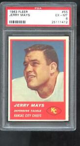 1963 Fleer #55 Jerry Mays PSA 6 Graded Football Card Kansas City Chiefs
