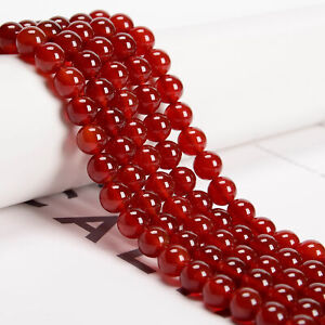 Carnelian Smooth Round Beads 4mm 6mm 8mm 10mm 12mm 15.5