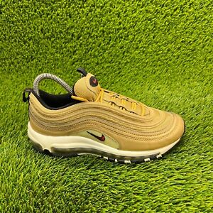 Nike Air Max 97 Womens Size 7.5 Gold Athletic Running Shoes Sneakers 885691-700