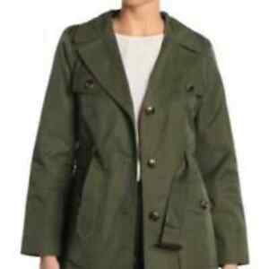 NWT London Fog olive green trench coat jacket size small style # L90937