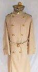 BURBERRYS VINTAGE 90S MAC TRENCH COAT LARGE MENS AUTHENTIC DOUBLE BREASTED